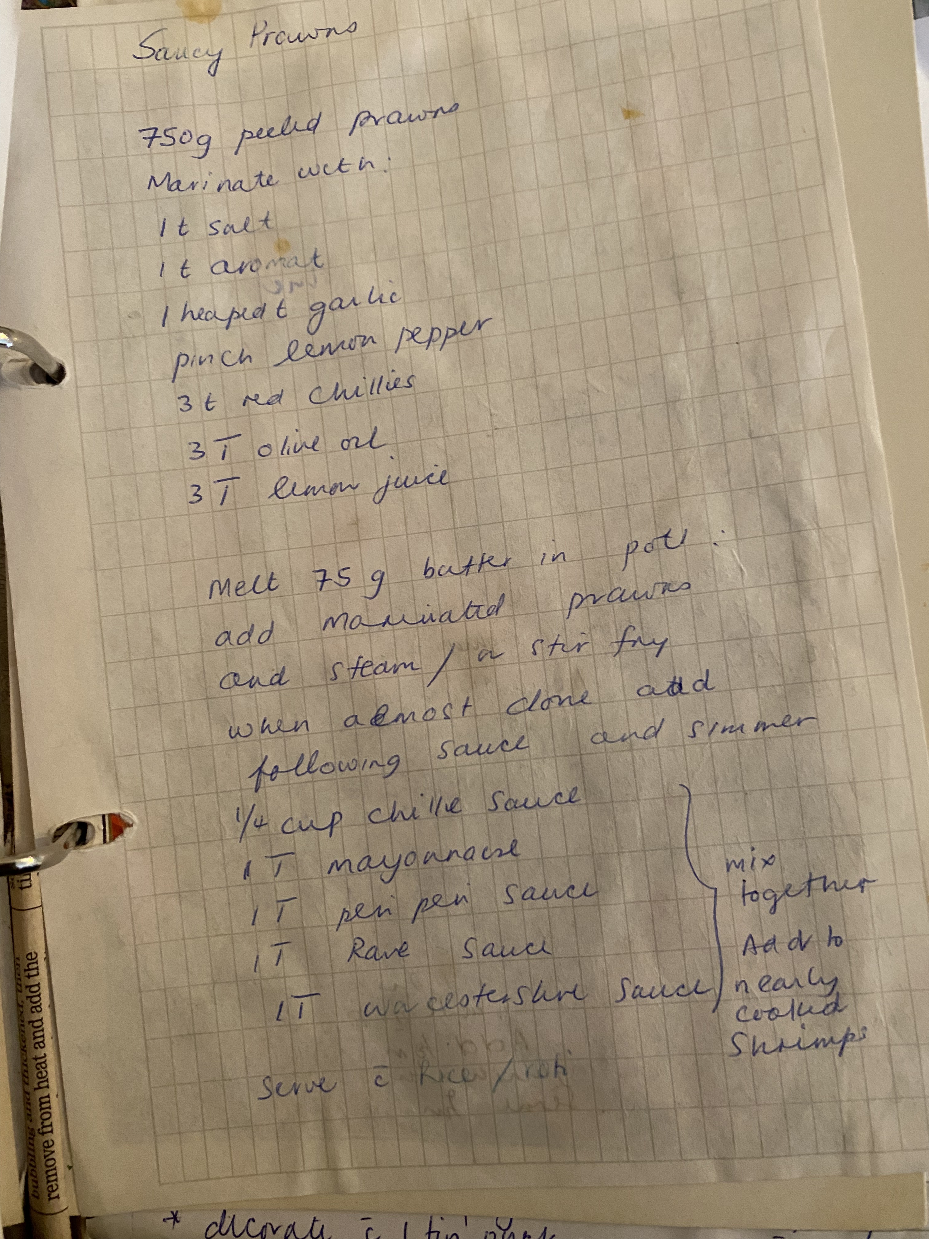 Saucy Grilled Prawns